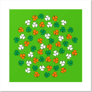 Shamrock Green White Orange Posters and Art